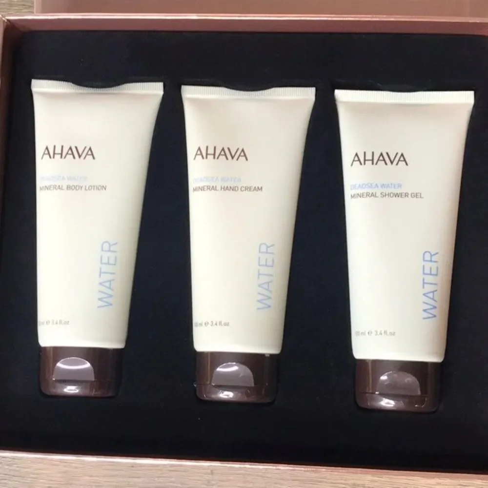 AHAVA Head to Toe Mineral Trio - Shower Gel, Hand Cream, Body Lotion. 3.4Oz EACH